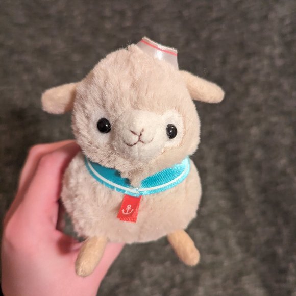 Authentic Amuse Brand Alpacasso Sailor Marine Baby Alpaca Plush - Picture 3 of 4